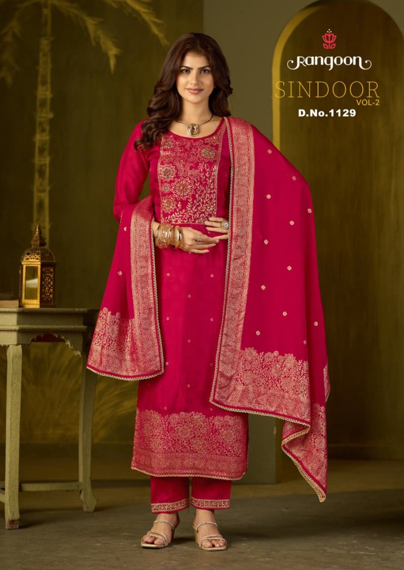 Sindoor Vol 2 By Rangoon Dola Russian Kurti With Bottom Dupatta